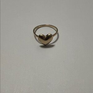 10K Yellow Gold Size 7 Heart Ring